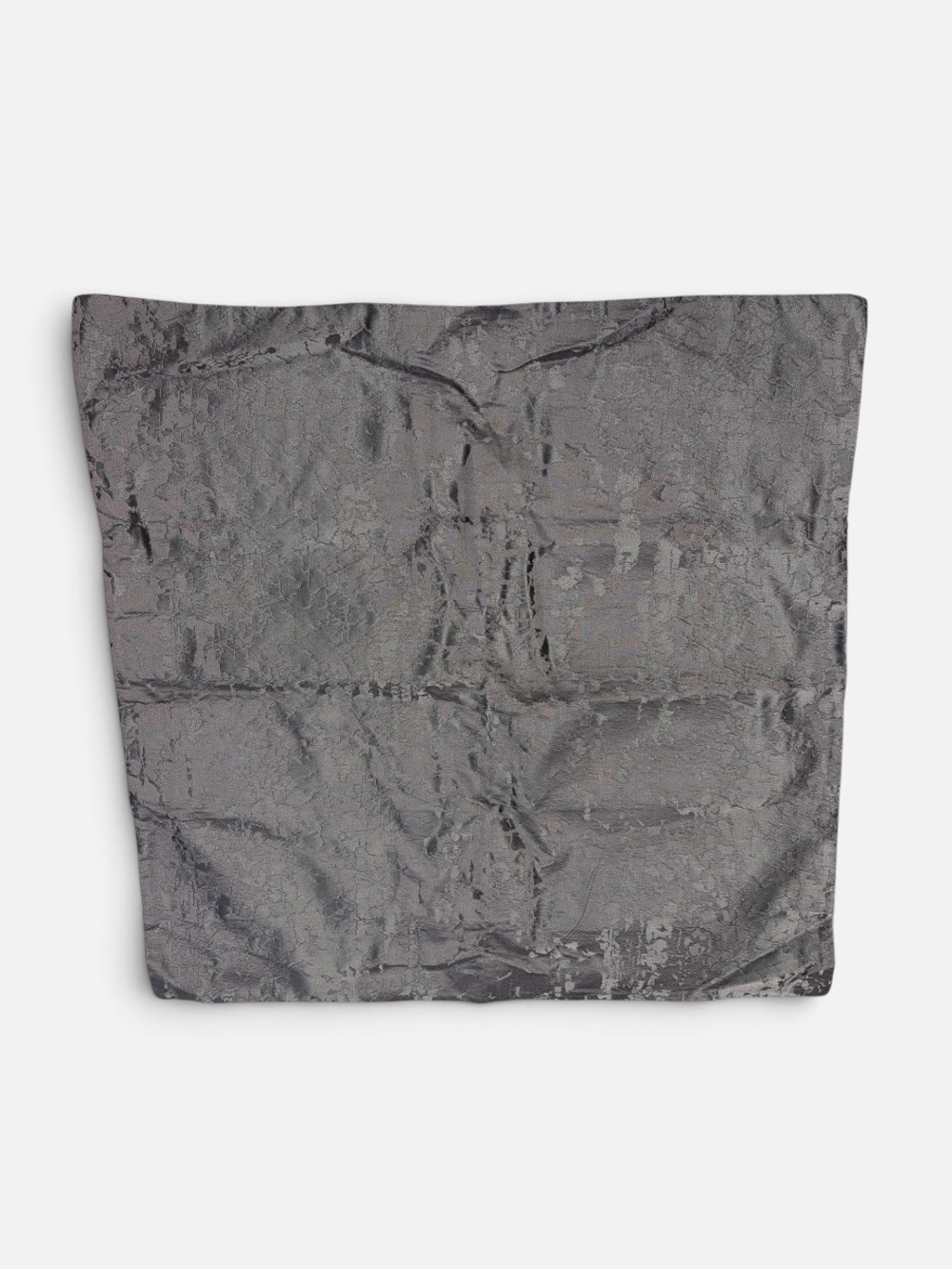 Donna Karan Metallic Gray Textured Mini Skirt